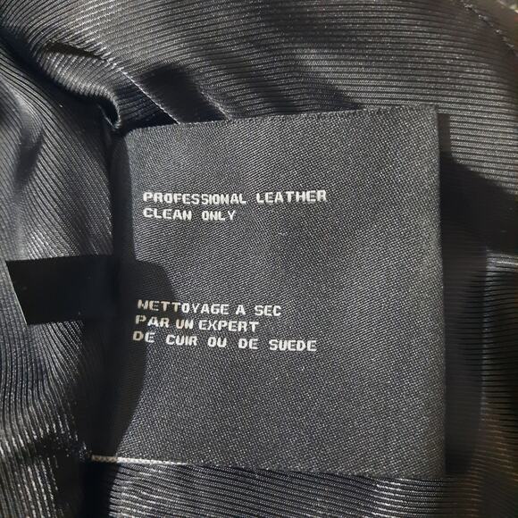 Cole Haan Womens Black & White Wool Blend Leather Trim Tweed Coat Size 10 - Picture 9 of 11